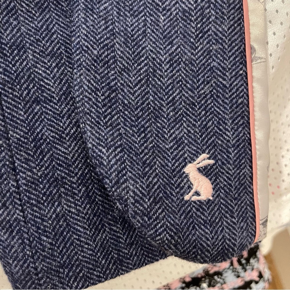 Joules Bramble Navy Tweed Wool Blend Women's Equestrian Style Blazer Size 12 - Picture 4 of 12
